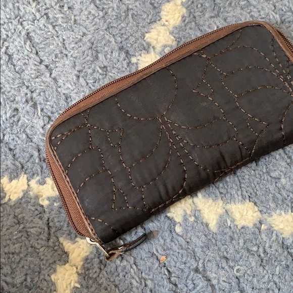 Fossil black white brown wallet with green pattern - Picture 6 of 7